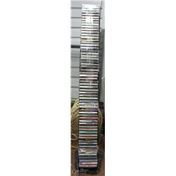 CD RACK WITH OVER 90 CD'S INCLUDES LOVERBOY,