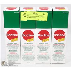 4 PACKAGES BACTINE SUNBURN RELIEF ANTISEPTIC