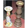 Image 1 : GROUP OF 2 LARGE CANDLE HOLDERS
