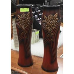 PAIR OF 21" TALL POTTERY VASES