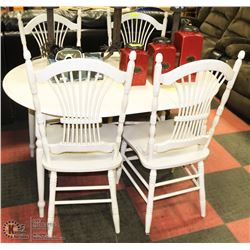 WHITE 54X40X30"H TABLE WITH 4 CHAIRS
