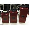 Image 1 : 3PC PIER 1 RED CANNISTER SET