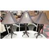 Image 1 : 3 SHOWHOME LAMPS ON IRON STANDS 30" TALL