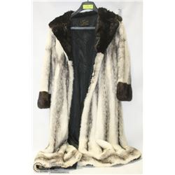 THEFT RECOVERY47" LONG BLACK CROSS MALE MINK COAT