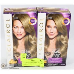 2 PACKAGES OF CLAIROL  AGE DEFY LUMINOUS COLOR