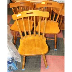 GROUP OF 3 ASSORTED MAPLE SIDECHAIRS
