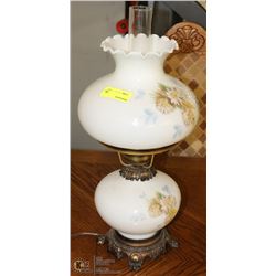 VINTAGE MILK GLASS LAMP