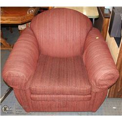 DARK ORANGE FABRIC SOFA CHAIR