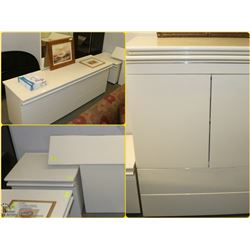 WHITE QUEEN SIZE BEDROOM SUITE INCL. 2 NITE STANDS