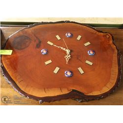 VINTAGE BURLWOOD WALL MOUNT CLOCK