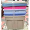Image 1 : LOT OF 4 RUBBERMAID ROUGHNECK TOTES WITH LIDS