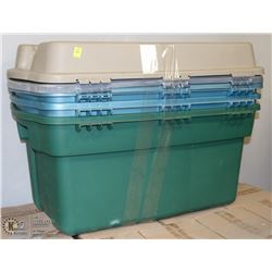 LOT OF 3 LARGE HINGED TOP TOTES