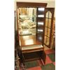 Image 2 : WOOD GLASS DOOR CHINA CABINET WITH LIGHTING & 3
