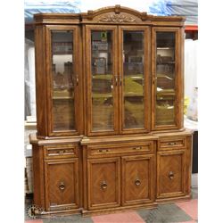2PC CHINA CABINET MEASURES 17"X72"X86" HIGH