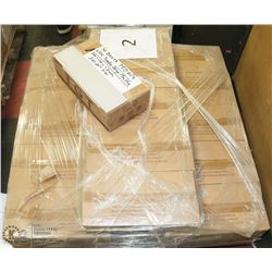 PALLET #2) LOT OF CERMAIC TILE TENDER GREY 4"X16"