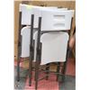 Image 1 : LOT OF 3 RESIN & METAL FOLDING CHAIRS