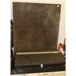 TWO LARGE WOOD TRUCK TOOLBOXES , 61 X 22 X 20