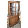 Image 1 : ESTATE WOOD AND GLASS CORNER CHINA CABINET