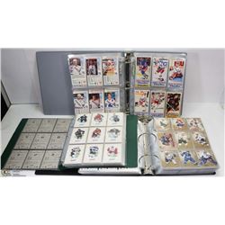 LOT OF 3 BINDERS OF HOCKEY CARDS - FLEER POWERPLAY