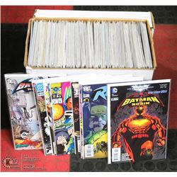 BOX OF OVER 130 COMICS BAGGED & BOARDED.