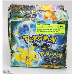 LOT OF 2 BOXES POKEMON GO TRADING CARDS - 36 PACKS