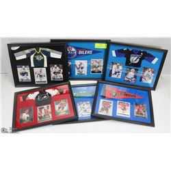 LOT OF 6 FRAMED CARD PICTURES INCL EDMONTON,