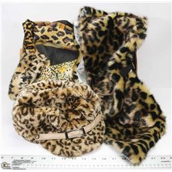 BOX W/NEW SAFARI ITEMS - HAT, SHOULDER