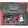 Image 1 : BOX OF ASSORTED TOOLS: SOLDERING EQUIPMENT,