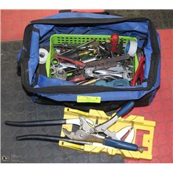 BLUE TOOL BAG WITH TOOLS