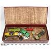 Image 1 : ANTIQUE PENNY TIN TOYS IN CIGAR BOX