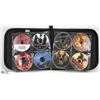 Image 1 : BLACK LEATHER CD CASE FULL OF DVD MOVIES -