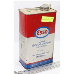 VINTAGE TIN ESSO OIL CAN