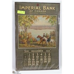 1930 IMPERIAL BANK CALENDAR