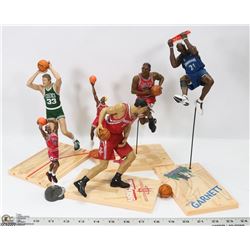 LOT OF 6 PREMIUM NBA ACTION FIGURES (VARIOUS BRAND