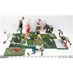LOT OF 9 PREMIUM NFL MCFARLANE ACTION FIGURES