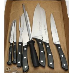 FLAT W/ EIGHT J.A. HENCKEL KNIVES -