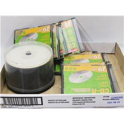 FLAT OF BLANK DVDS CDS
