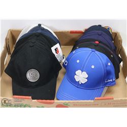 FLAT OF 12 NEW BALL CAPS.