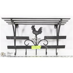 IRON ROOSTER COAT RACK