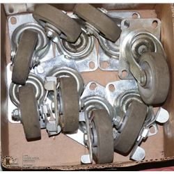 BOX OF 8 COLSON CASTERS - 4 LOCKING AND 4 NON-