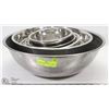 Image 1 : SET OF 8 STAINLESS STEEL BOWLS - VARIOUS SIZES