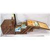 Image 1 : VINTAGE WOOD ACCORDIAN SEWING BOX WITH