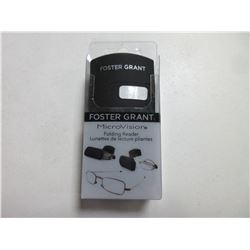New Foster Grant Reading Glasses/folding compact Readers with Hardcase