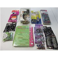 Large bundle of New Beads / Wood beads / Glass beads/ Jewlelry glue