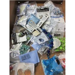 Flat full of New Assorted Beads for Jewelry or Crafting / huge value lot
