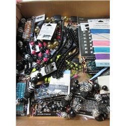 Flat full of New Assorted Beads for Jewelry or Crafting / huge value lot