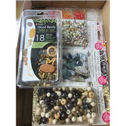 Flat full of New Assorted Beads for Jewelry or Crafting / huge value lot