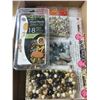 Image 1 : Flat full of New Assorted Beads for Jewelry or Crafting / huge value lot