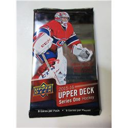 New Upper Deck 2015/16 Pack of 8 series one Factory Sealed Hocky cards