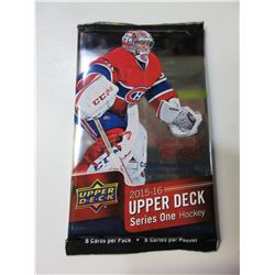 New Upper Deck 2015/16 Pack of 8 series one Factory Sealed Hocky cards
